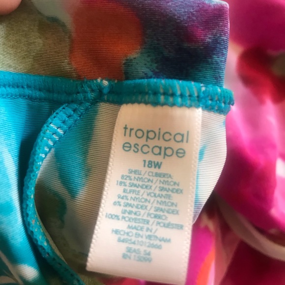 RUFFLE SWIM TOP- in EUC - Picture 4 of 4